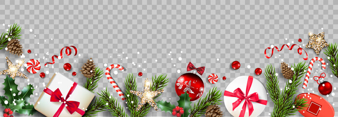 Sticker - Isolated winter Christmas holiday banner