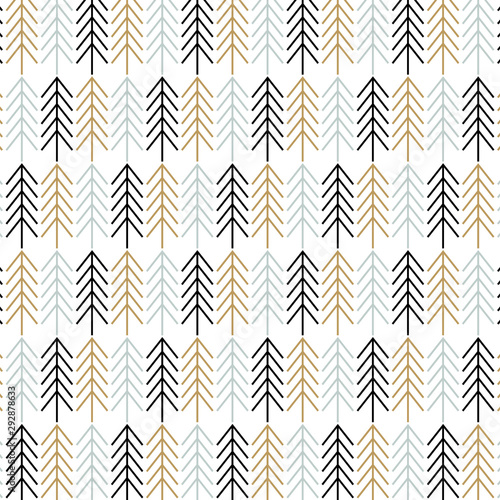 Fotomural Christmas tree pattern background. Scandinavian design