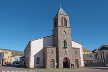 The Cathedral Of St. Pierre And Miquelon Was Rebuilt In 1907 Using Reinforced Concrete After Being Destroyed By Fire A Few Years Earlier.