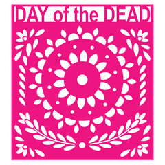 Day of the Death Carved Flag