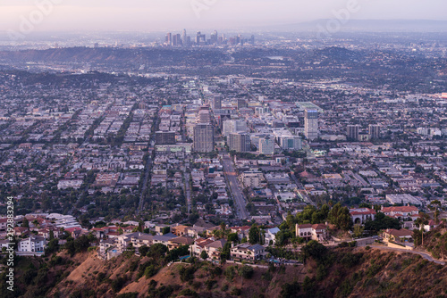 Twilight cityscape view of ...