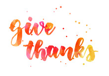 Give Thanks - Painted Handlettering