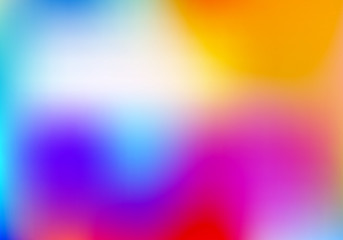 Poster - Bright Colorful Banner with Watercolor Stains. Abstract Holi Paint Texture. Rainbow Colored Background Design