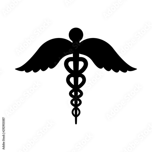 Fotografía Caduceus glyph icon, medicine and healthcare