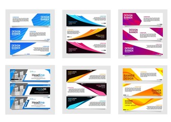 Wall Mural - Bundle of 18 design banner web template.vector design