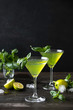 © fortyforks - Gimlet cocktail with fresh basil leaves