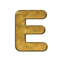 Golden foiled letter E - Capital 3d precious font - suitable for Business, luxury or fortune related subjects