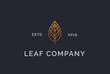 Simple luxurious modern golden leaf logo design