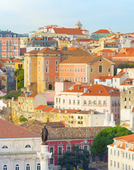 Wall Mural - View Lisbon Old Town Portugal