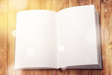 Canvas Print - Open book with blank white pages