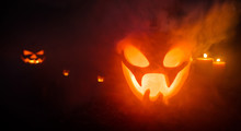 Spooky Halloween Pumpkin Scary Face