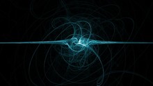 Blue Lines: Colourful Abstract Flame Fractal Animation, Seamlessly Looping Background Render.