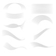 Abstract line element set, lines stripes with dynamic deformation.  element set vector