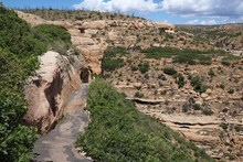 Narrow Path To Step House Cliff Dwelling In Mesa Verde National Park