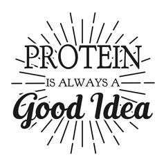 Wall Mural - Protein is always a Good Idea. Square frame banner. Vector illustration.