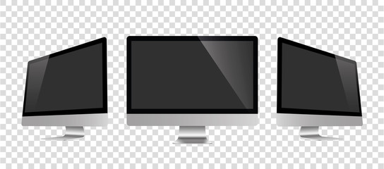 Wall Mural - Screen computer monitor. Computer display isolated on white background - stock vector.