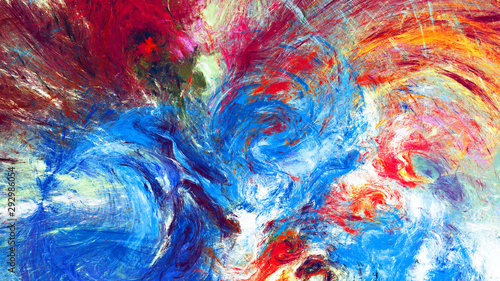 Sea summer wave. Bright artistic splashes. Abstract beautiful color painting ...