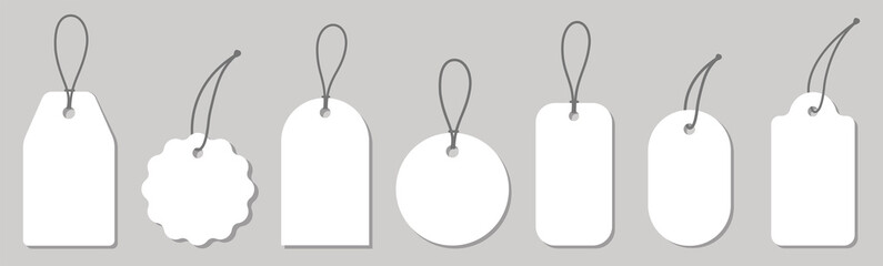 price tag collection. paper labels set. vector