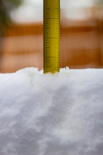 Measuring The Snow Depth With Ruler No Numbers