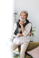 Poster - Portrait of handsome senior man at home