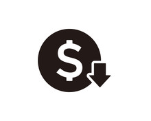 Cost reduction icon symbol vector