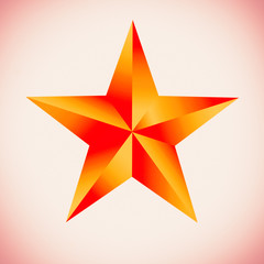 Wall Mural - gold star isolated on white background.