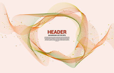 Poster - Promotion Sale poster template wave line and particles graphic style. Futuristic banner layout design for Advertising artwork