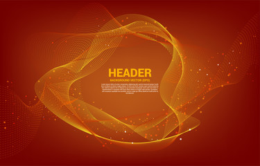 Poster - Promotion Sale poster template wave line and particles graphic style. Futuristic banner layout design for Advertising artwork