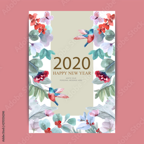 vectors, set postcard for background new year design