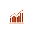 © GlopHetr - Graph, chart icon. Vector illustration, flat design.