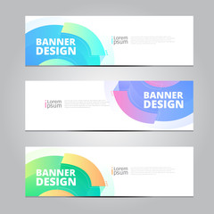 Wall Mural - Abstract banner design template collection. 