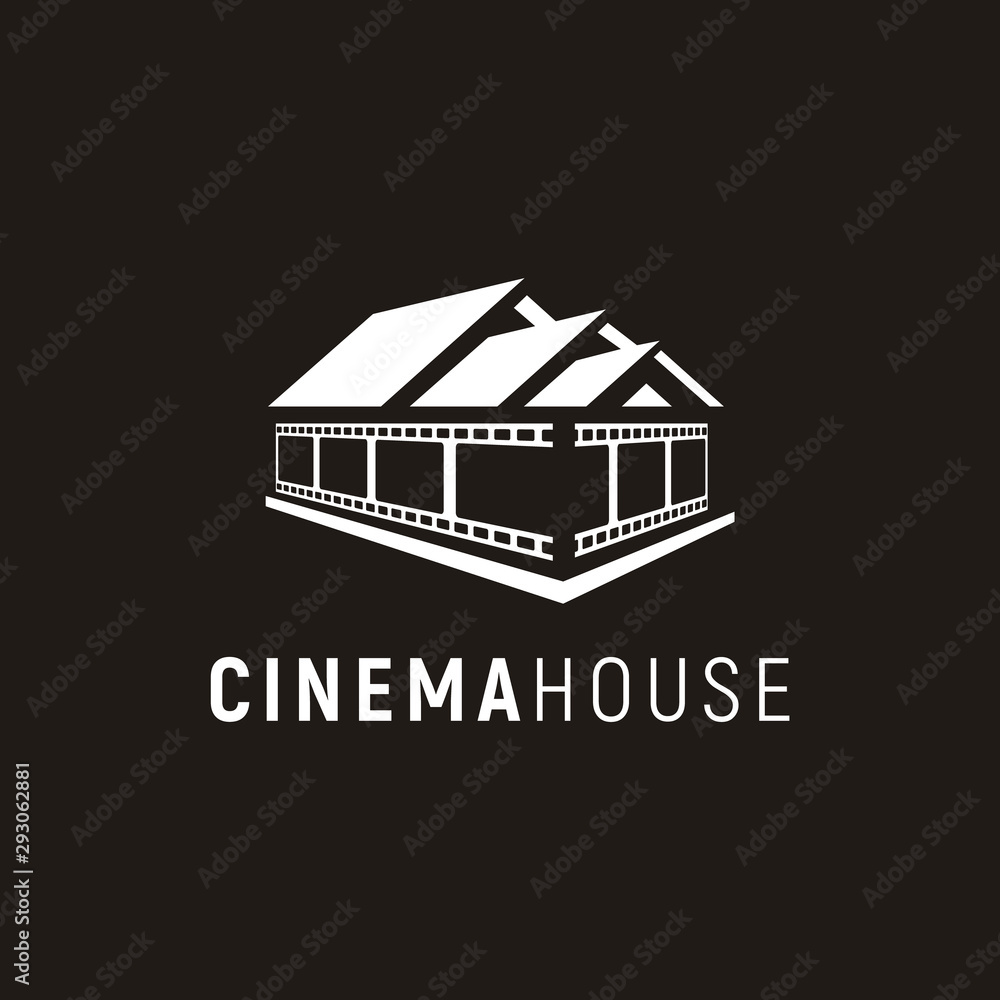 Cinema House Production with Filmstrip logo design Stock Vector | Adobe  Stock, image size:1000x1000