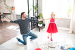© zinkevych - Businessman dancing with his lovely little princess