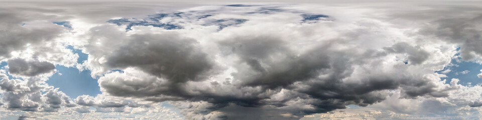seamless cloudy blue sky hdri panorama 360 degrees angle view with zenith and beautiful clouds for u