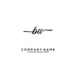 BW Initial handwriting logo template vector	