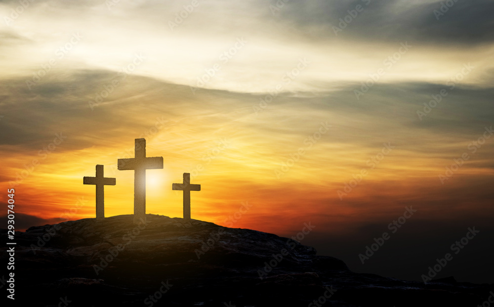 Crucifixion of the crucifixion on the mountain jesus christ Stock Photo ...