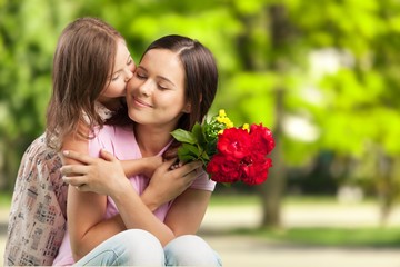 Happy Mother and daughter together