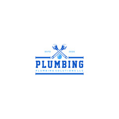 Plumbing service logo design - modern logo