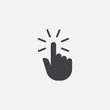 Clicking finger flat icon, hand pointer vector, hand pointer cursor logo design