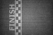 © tusumaru - finishing line in competition concept
