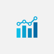 bar chart icon design template, statistic flat icon, data analytic design vector illustration, data analytic flat icon