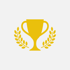 throphy icon vector, champions flat icon design illustrations, winner icon symbol