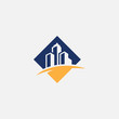 apartement logo design, building icon vector illustration, real estate icon