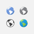 earth icon set illustration, globe icon vector illustration, world icon design vector illustration