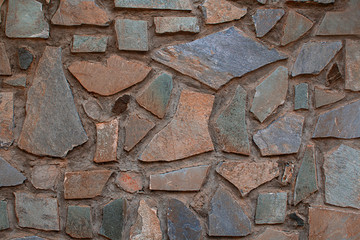 Stone wall exterior, background with good texture. Horizontal. For text and creative design