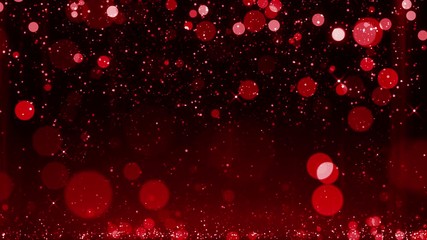 Wall Mural - falling glitter abstract bokeh particle festive background happy new year, merry christmas style