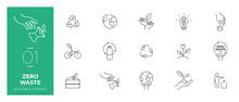 Set Of Zero Waste Line Icons - Modern Icons	
