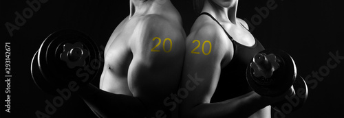 Αφίσα Perfectly shaped male and female body for 2020