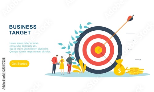 Cuadros en Lienzo Landing page template of focus on target