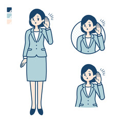 Wall Mural - simple suit business woman_Listening